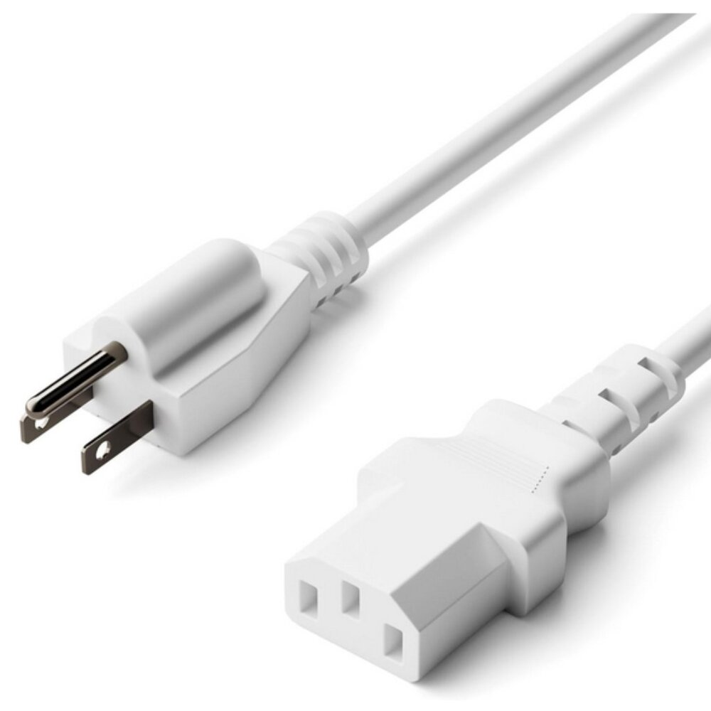 Power cable White 6 Foot
